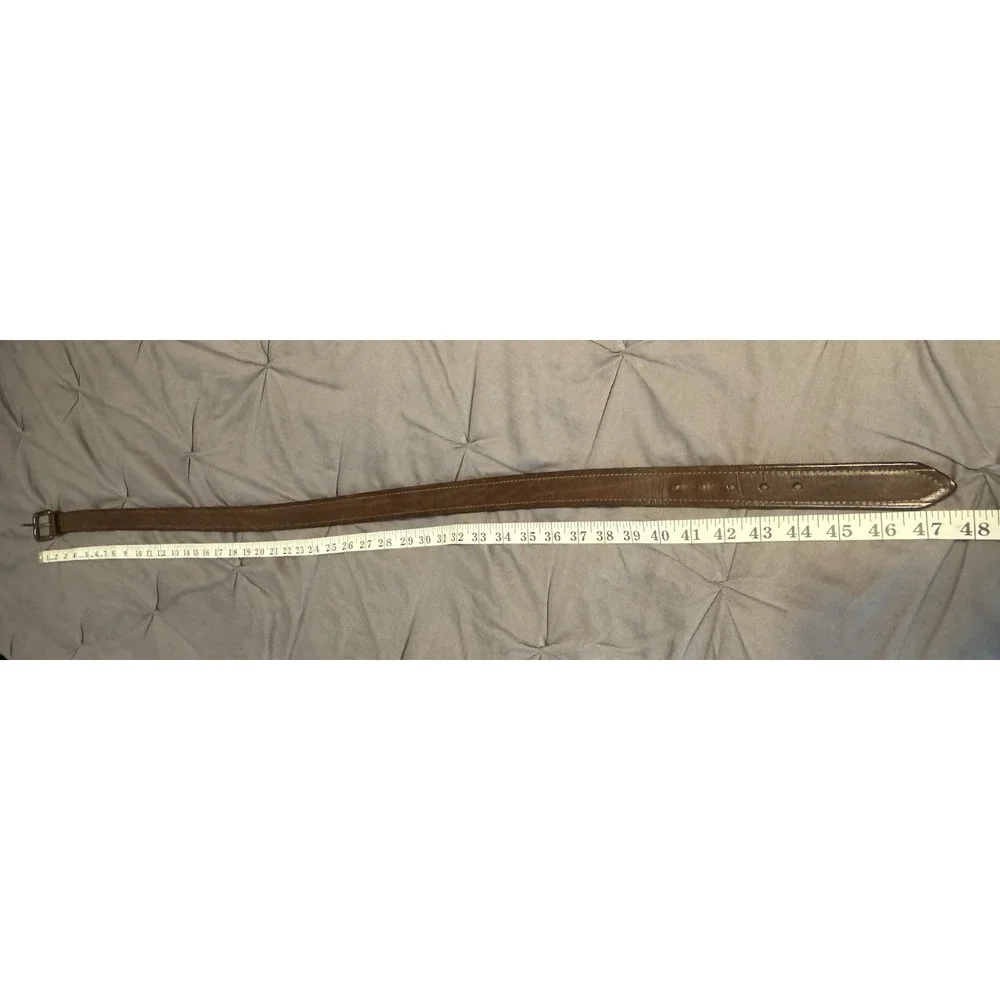 Men's Brown Leather Belt Size 42 Made In U.S.A.